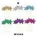12 pieces Plastic Butterfly & Flower Combs - BF-C12